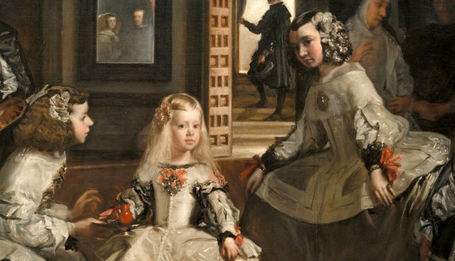 A detail from “Las Meninas” (“Maids of Honor”), 1656, by Diego Velázquez. Oil on canvas, 110.4 inches by 108.6 inches. Prado Museum, Madrid. (Public Domain)