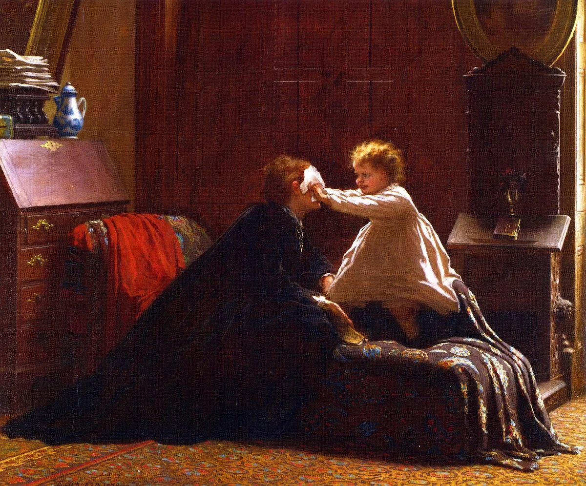 "Bo Peep," 1872, by Eastman Johnson. (Public domain)