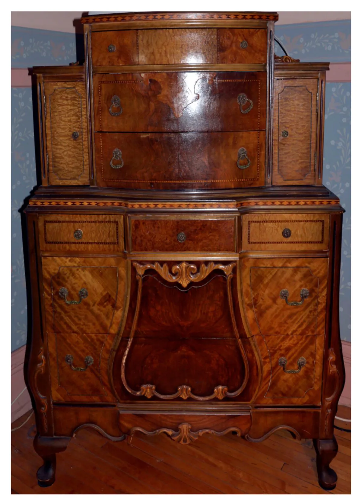 Lovely exotic wood veneers enhance this bedroom grouping. (Handout/TNS)