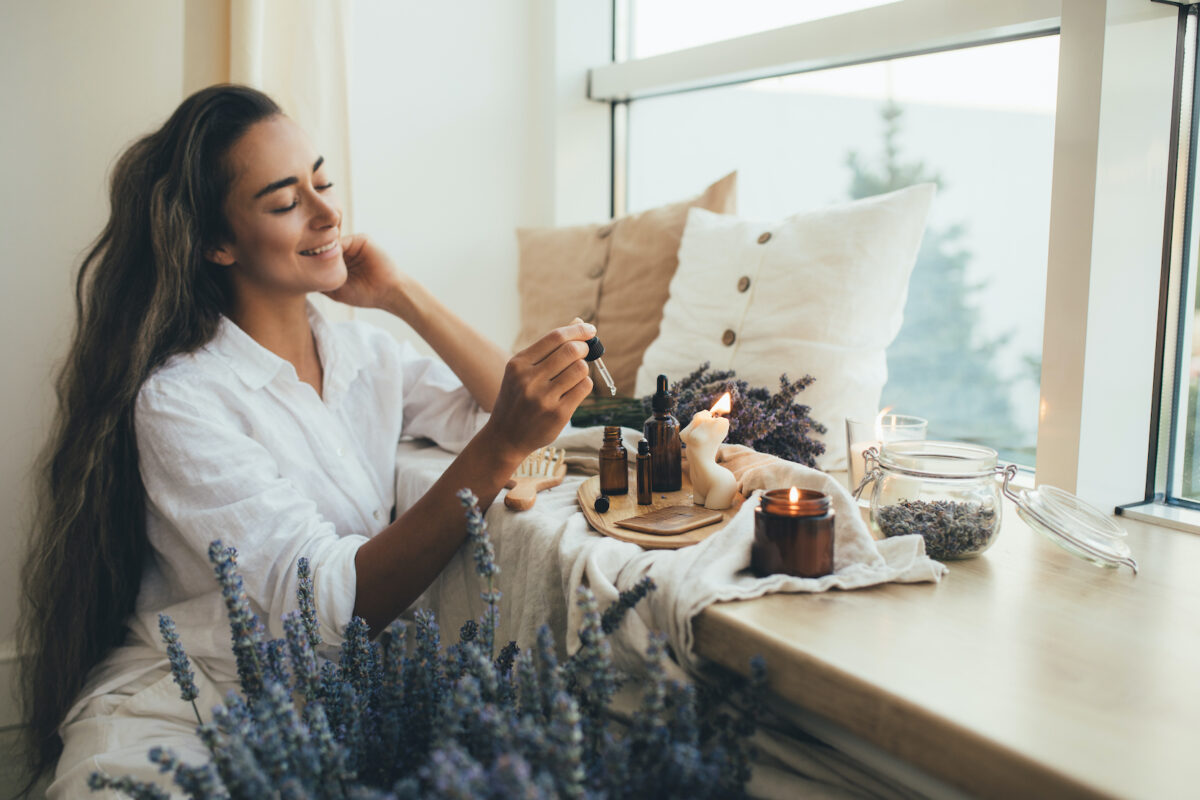 Essential oils can be used to treat a variety of ailments by taking advantage of plant compounds and the porous nature of our skin. (polinaloves/Shutterstock)