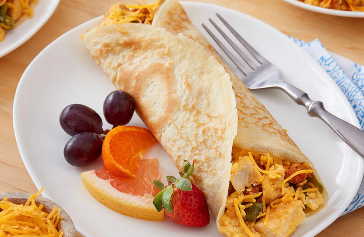 Chicken and Chorizo Breakfast Burrito. (Courtesy of Perdue)
