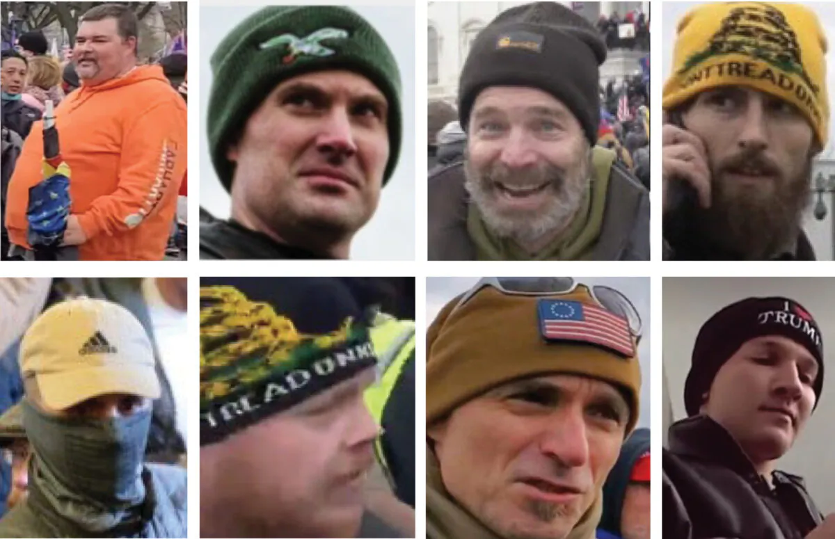 Attorney Brad Geyer seeks information on unidentified "suspicious actors" at the U.S. Capitol on Jan. 6, 2021. (Brad Geyer/Graphic via The Epoch Times)