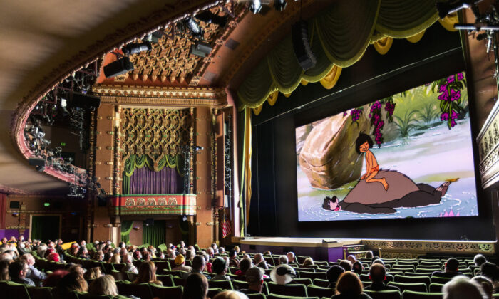 A view of the theatre at the screening of The Jungle Book (1967) at the El Capitan Theatre during the 2022 TCM Classic Film Festival in Hollywood, Calif., on April 22, 2022. (Getty Images for TCM)