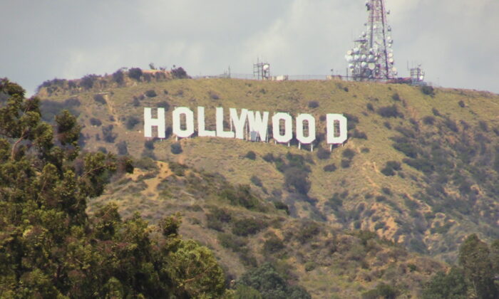 A view of the Hollywood sign from Los Angeles. (Tiffany Brannan/The Epoch Times)