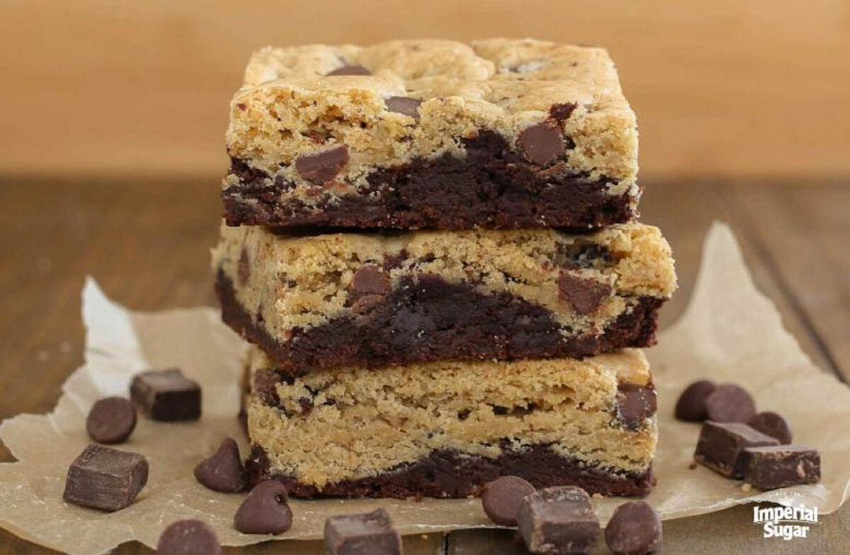 Chocolate Chip Cookie Brownies. (Courtesy of Imperial Sugar)
