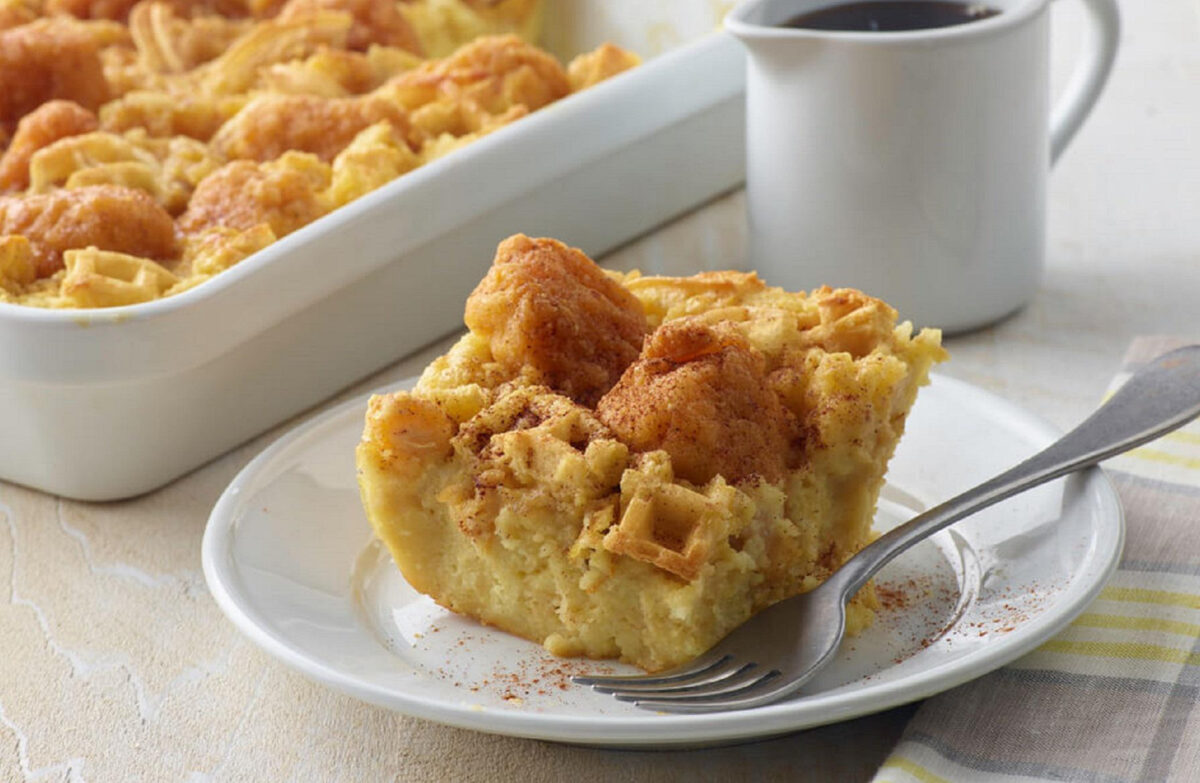 Chicken and Waffle Breakfast Casserole. (Courtesy of Perdue)