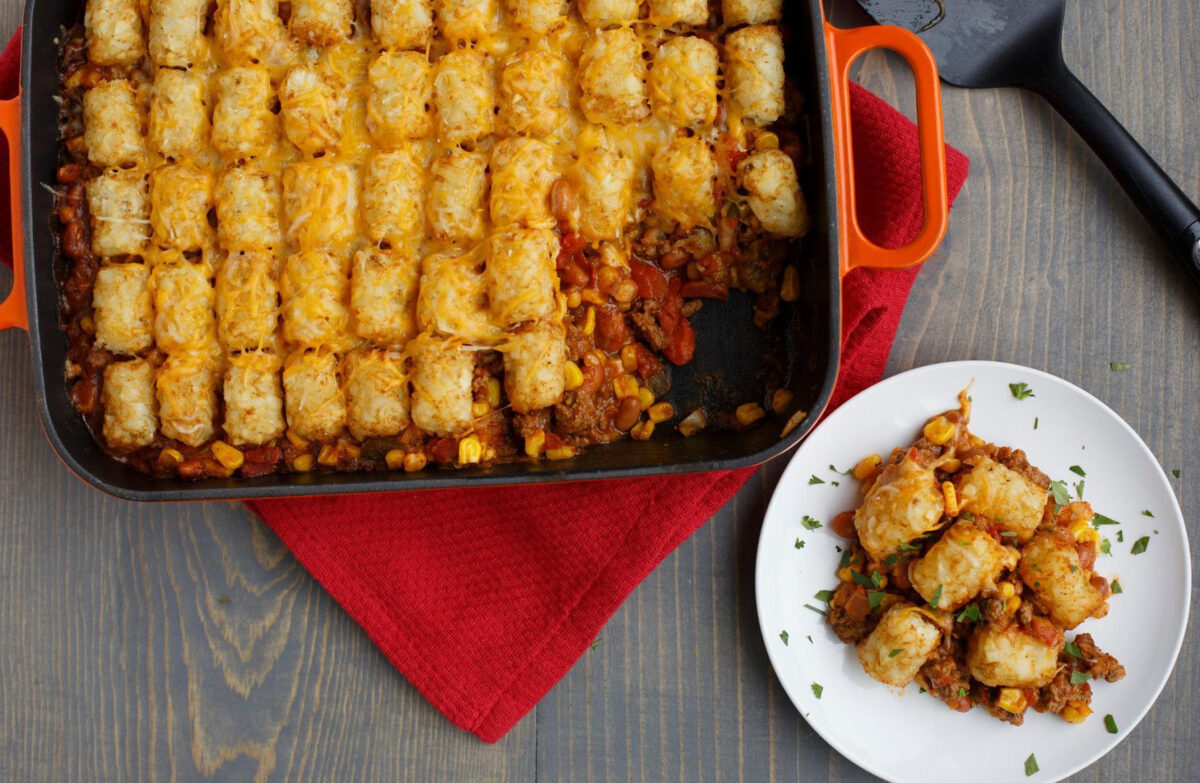 Tater Tot Casserole With Taco Seasoning. (Courtesy of McCormick)