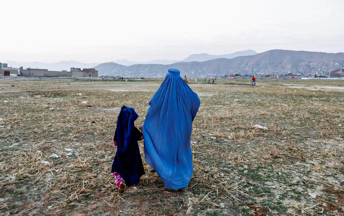 An Afghan woman clad in burqa walks in Kabul, Afghanistan, on Sept. 2, 2019. (Mohammad Ismail/Reuters)