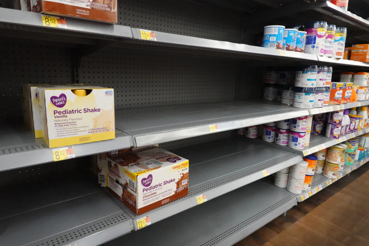 Baby formula is offered for sale at a big box store in Chicago on Jan. 13, 2022. (Scott Olson/Getty Images)