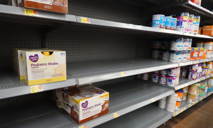 Baby formula is offered for sale at a big box store in Chicago on Jan. 13, 2022. (Scott Olson/Getty Images)