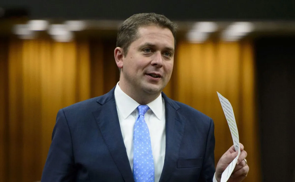 Then-Conservative Party leader Andrew Scheer rises during question period in the House of Commons in Ottawa on May 8, 2019. (The Canadian Press/Sean Kilpatrick)