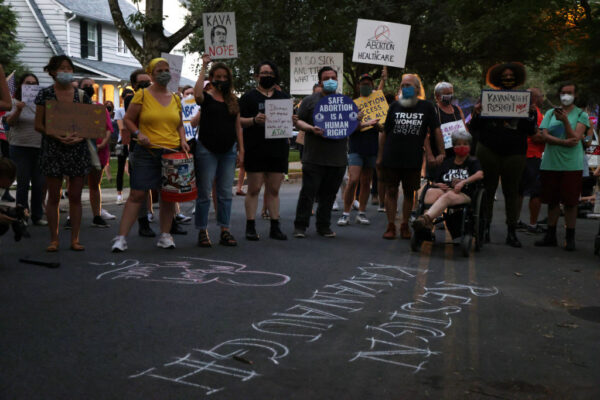 Pro-abortion activists protesting