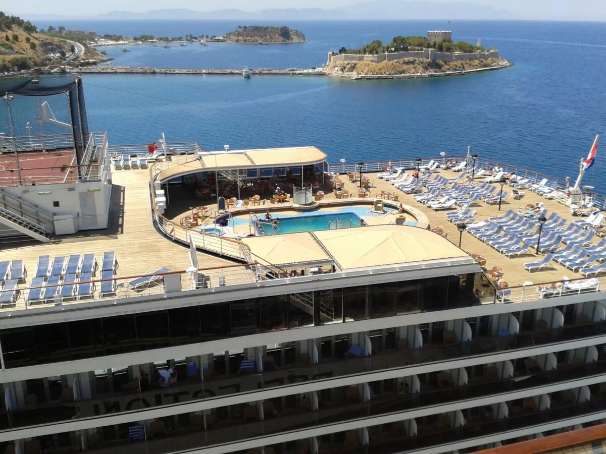 Noordam cruise ship docked in Kusadasi, Turkey. Holland America Line. ( Dreamstime)
