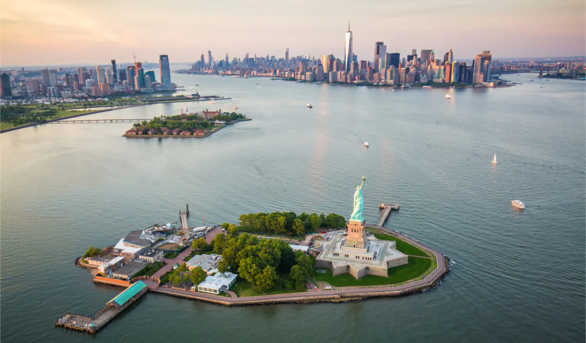 An aerial view of the Statue of Liberty in New York is seen in this file photo. (Photo Spirit/Shutterstock)