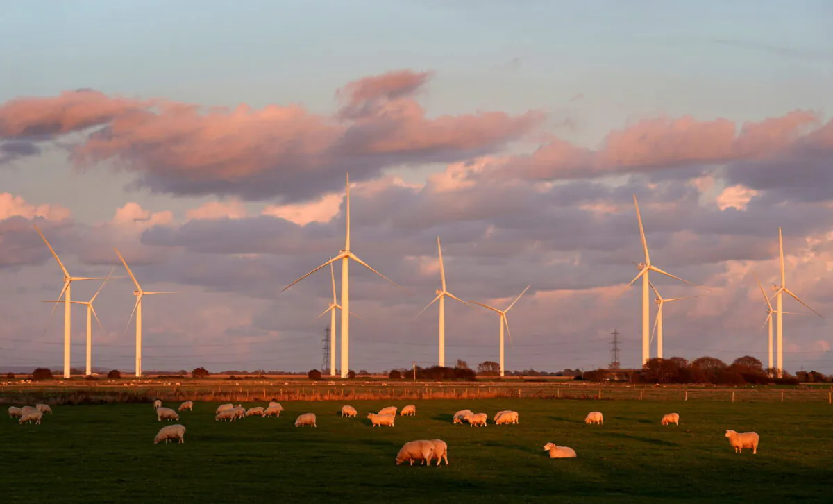 Little Cheyne Court wind farm in Romney Marsh, Kent, England, in an undated file photo. (PA)