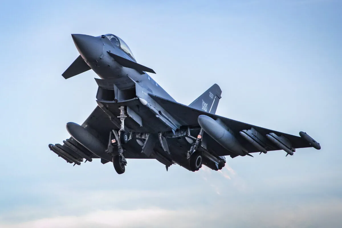 An RAF Typhoon fighter jet in an undated file photo. (SAC Charlotte Hopkins/MoD/PA)