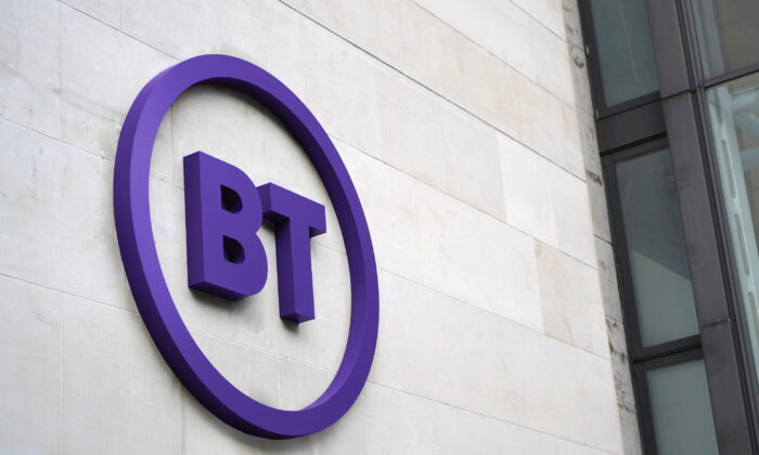 The logo of BT in an undated file photo. (BT/PA)
