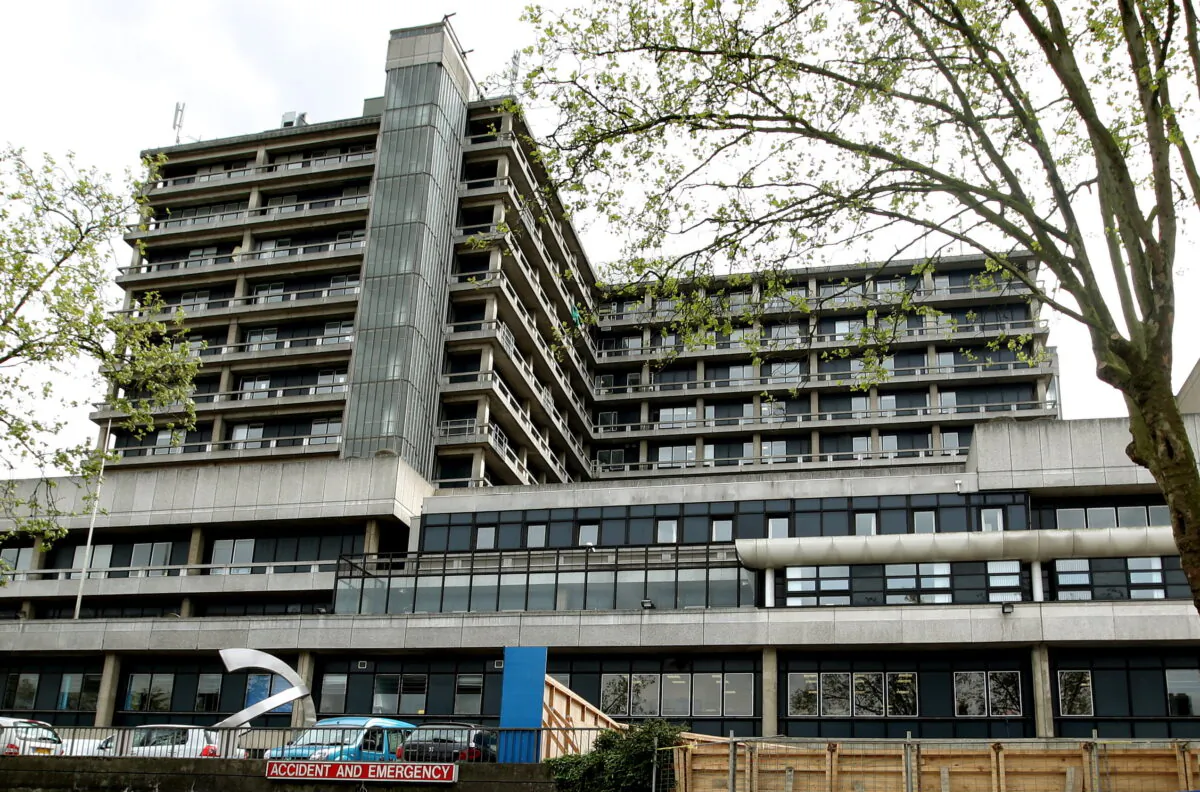 General view of the Royal Free Hospital, in Hampstead, north west London. (Dominic Lipinski/PA)