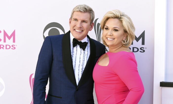 Todd Chrisley (L) and his wife Julie Chrisley at the 52nd annual Academy of Country Music Awards in Las Vegas on April 2, 2017. (Jordan Strauss/Invision/AP)