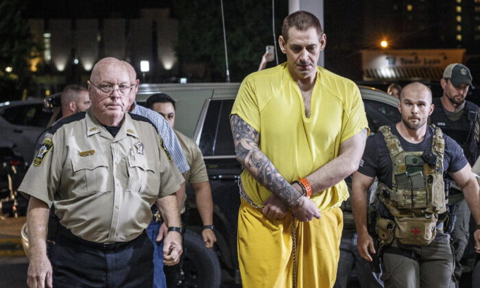Escaped inmate Casey White arrives after waiving extradition in Indiana, at the Lauderdale County Courthouse in Florence, Ala., on May 10, 2022. (Dan Busey/The TimesDaily via AP)