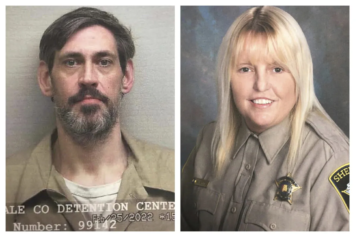 This combination of photos provided by the U.S. Marshals Service and Lauderdale County Sheriff's Office shows Casey Cole White (Left) and Assistant Director of Corrections Vicky White, in April 2022. (U.S. Marshals Service, Lauderdale County Sheriff's Office via AP)