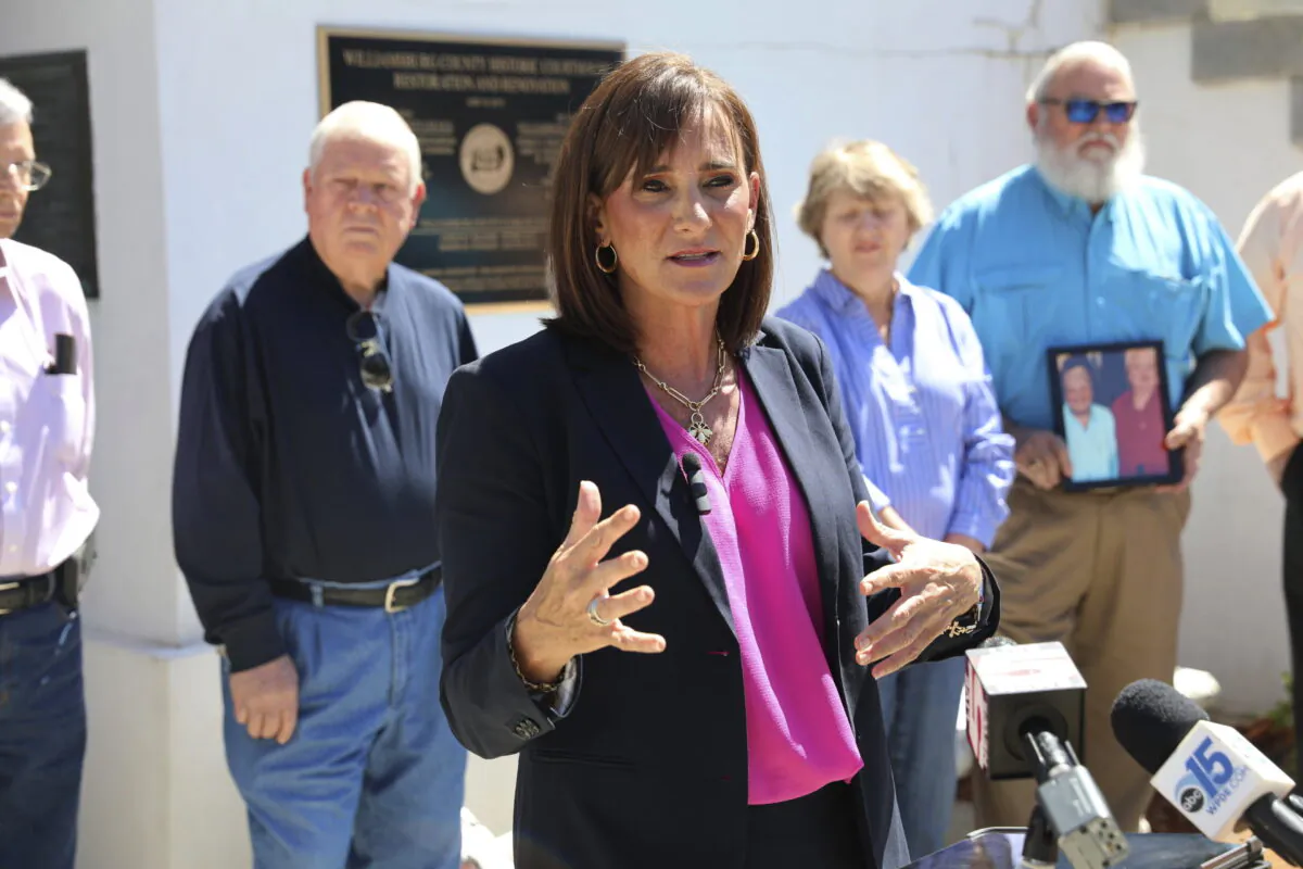 Attorney Lori Murray speaks at a news conference in Kingstree, S.C., on May 9, 2022. (Jeffrey Collins/AP Photo)
