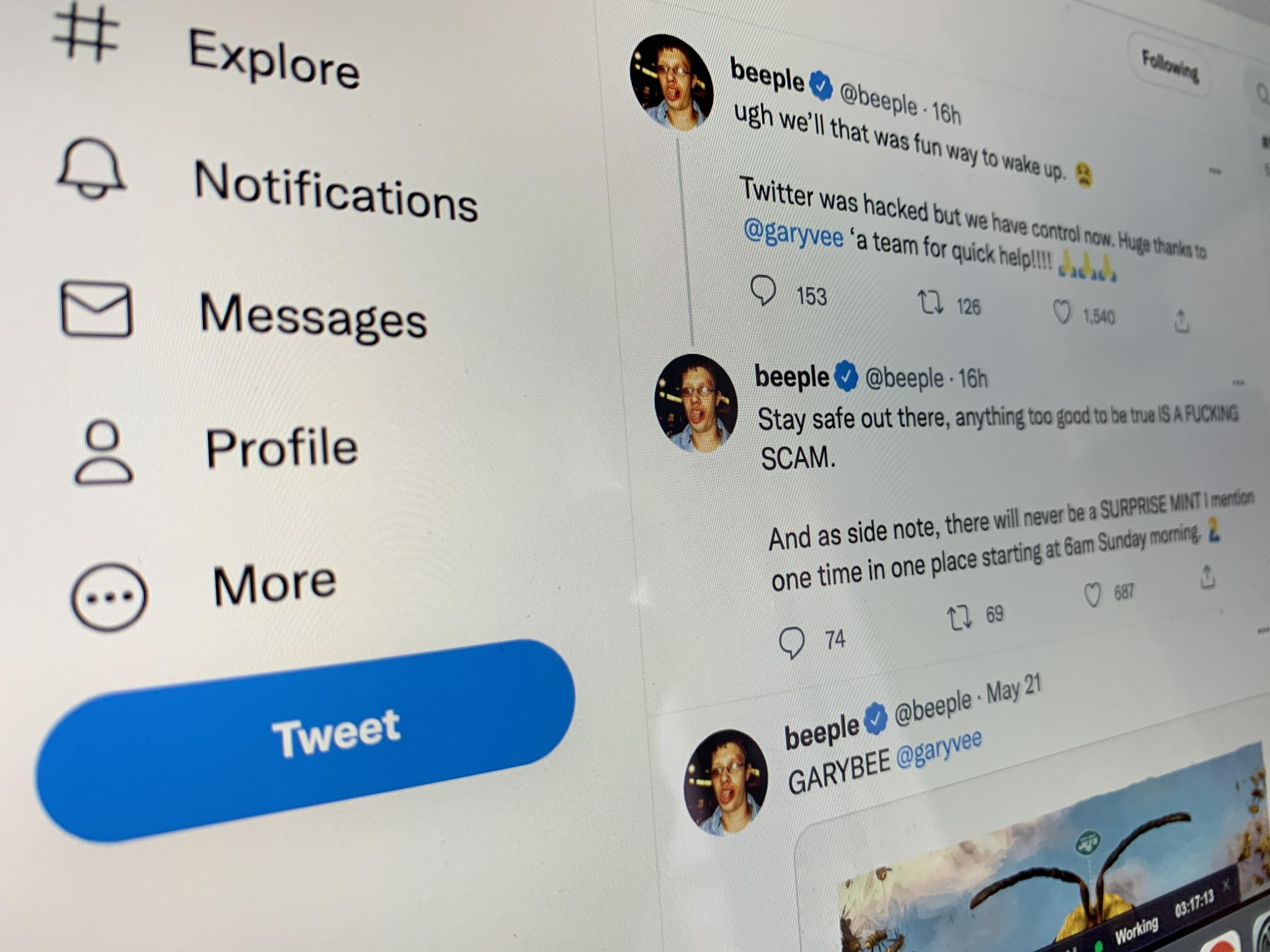 Beeple's Twitter Hacked, Scammers Net $430,000 in Ethereum and NFTs - Vimarsana News