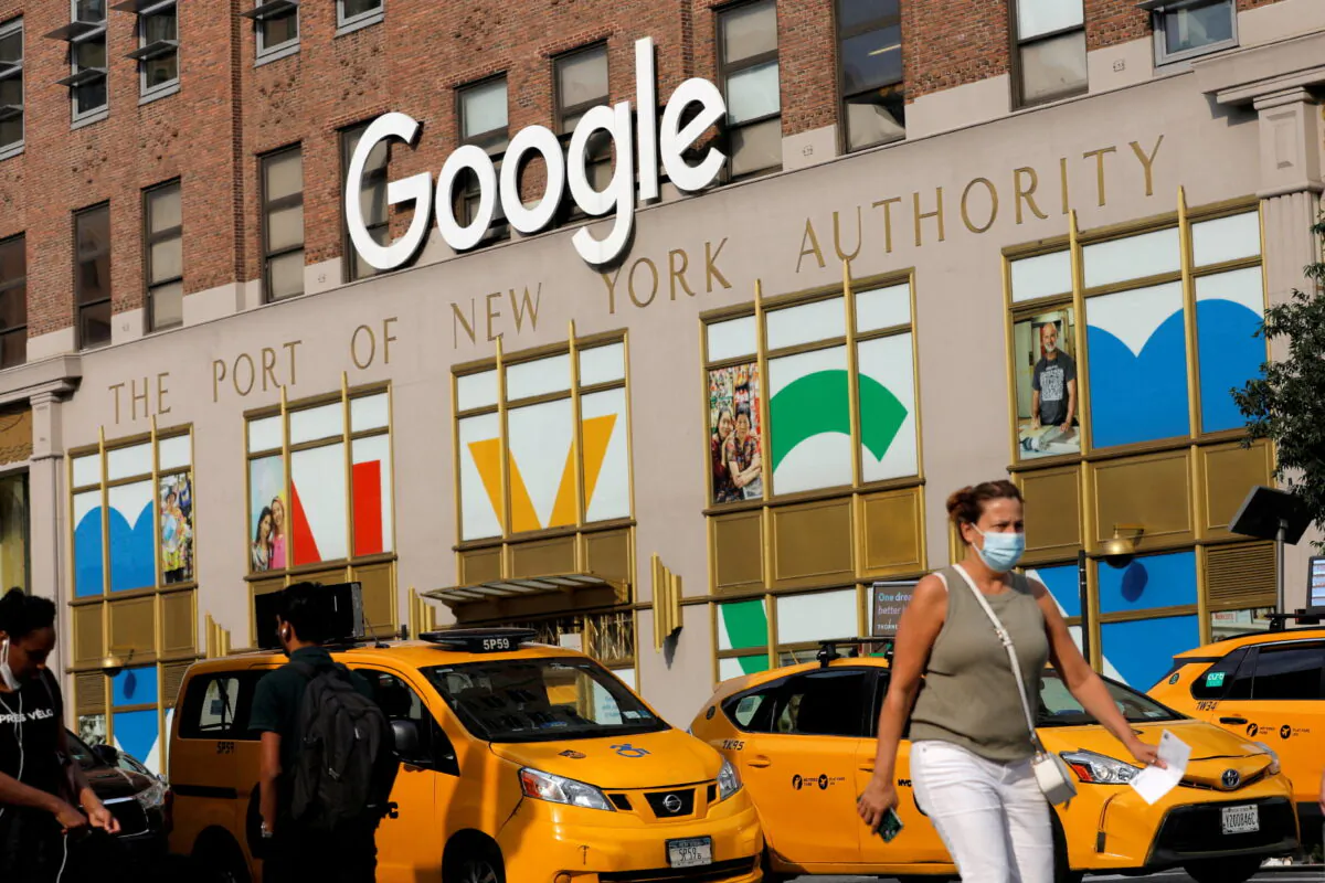 Google's offices in New York City, on July 29, 2021. REUTERS/Andrew Kelly/File Photo
