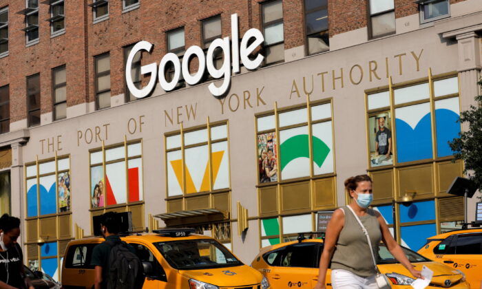 Google's offices in New York City, on July 29, 2021. REUTERS/Andrew Kelly/File Photo
