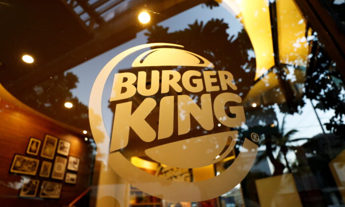 A Burger King logo is seen at a restaurant in Bangkok, Thailand, on Aug. 26, 2020. (Jorge Silva/Reuters)