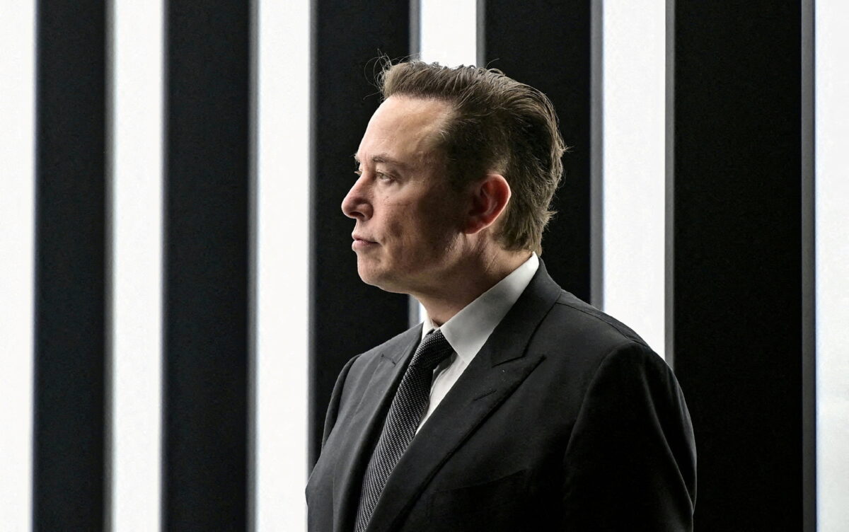 Elon Musk attends the opening ceremony of the new Tesla Gigafactory for electric cars in Gruenheide