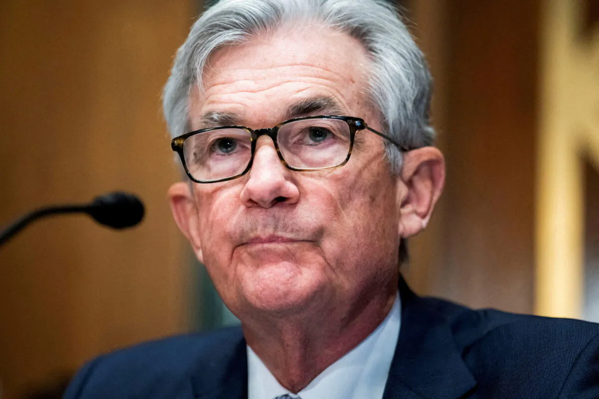 Federal Reserve Chair Jerome Powell testifies before the Senate Banking Committee in Washington, on March 3, 2022. (Tom Williams/Pool via Reuters)