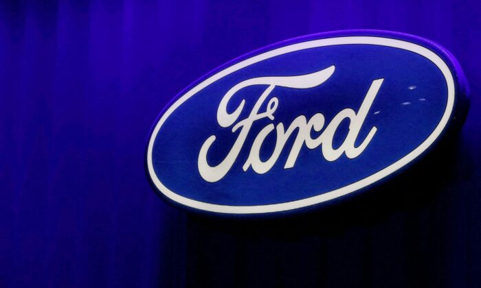The Ford logo at the North American International Auto Show in Detroit, on Jan. 15, 2019. (Brendan McDermid/Reuters)
