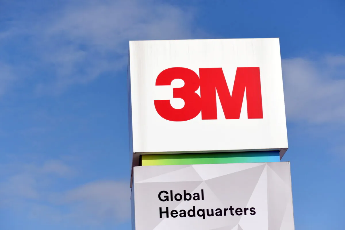 The 3M logo at its global headquarters in Maplewood, Minn., on March 4, 2020. (Nicholas Pfosi/Reuters)