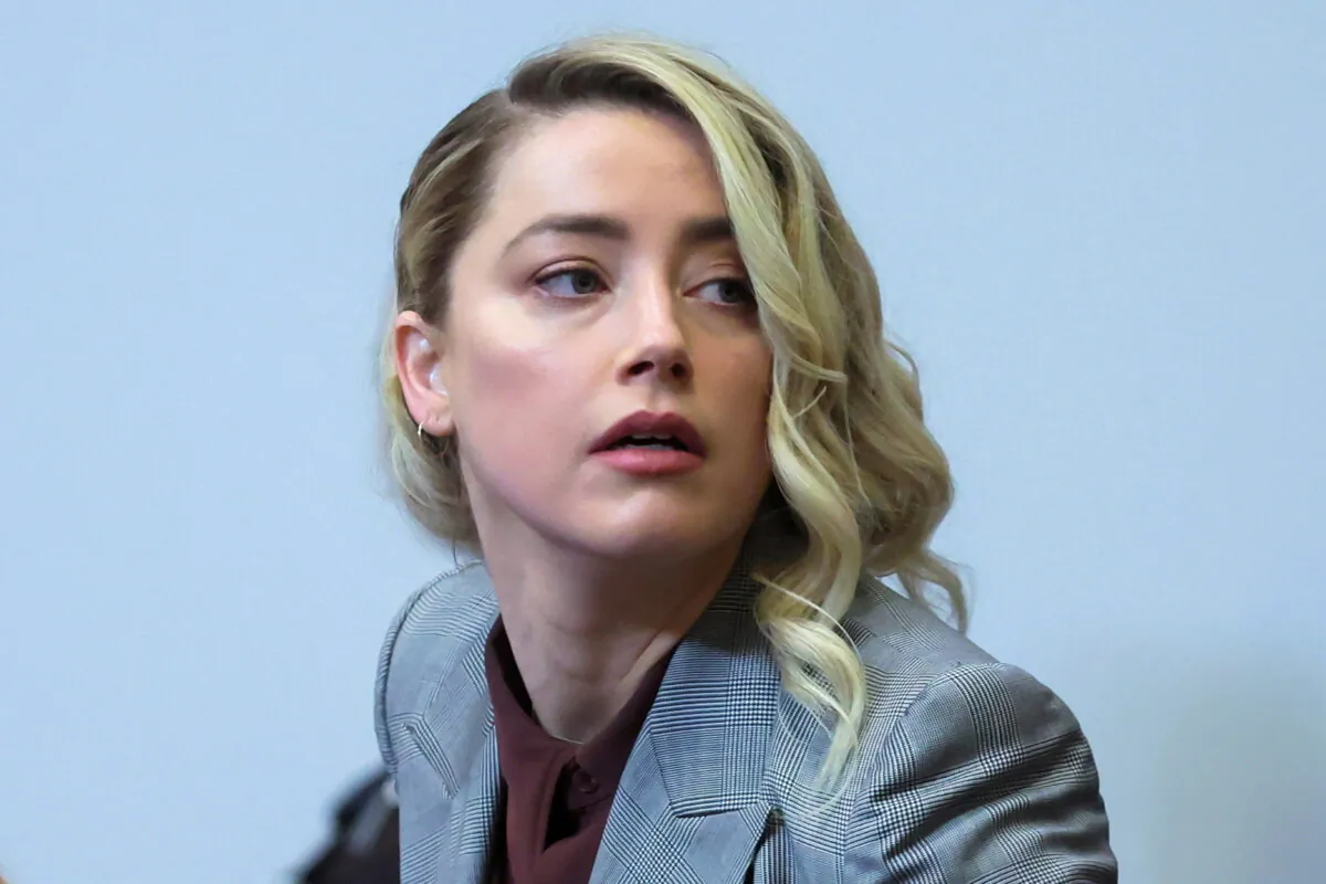 Actress Amber Heard arrives at the start of the day during actor Johnny Depp's defamation trial against her at the Fairfax County Circuit Court in Fairfax, Va., on May 26, 2022. (Michael Reynolds/Pool via Reuters)