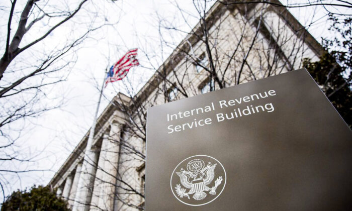 Internal Revenue Service headquarters building in Washington on March 8, 2018. (Samira Bouaou/The Epoch Times)