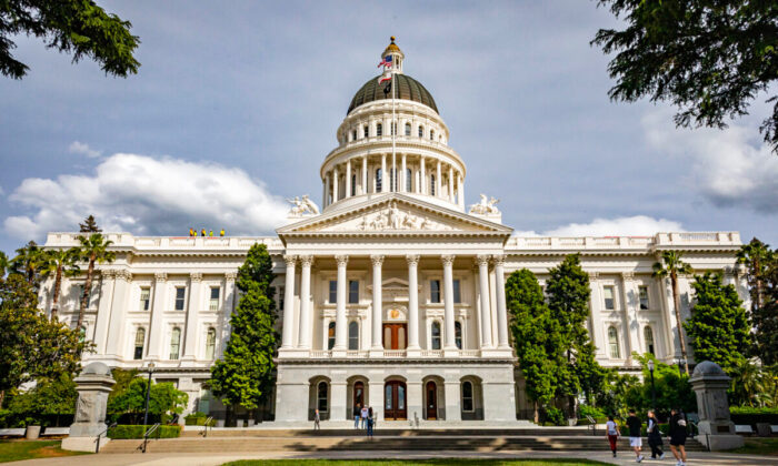 The California State Capitol building in Sacramento on April 18, 2022. (John Fredricks/The Epoch Times)