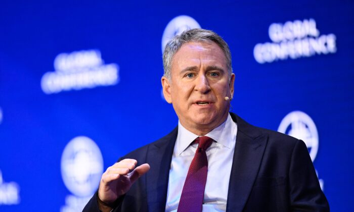 Ken Griffin, Founder and CEO, Citadel, speaks during the Milken Institute Global Conference successful  Beverly Hills, Calif., connected  May 2, 2022. (Patrick T. Fallon/AFP via Getty Images)