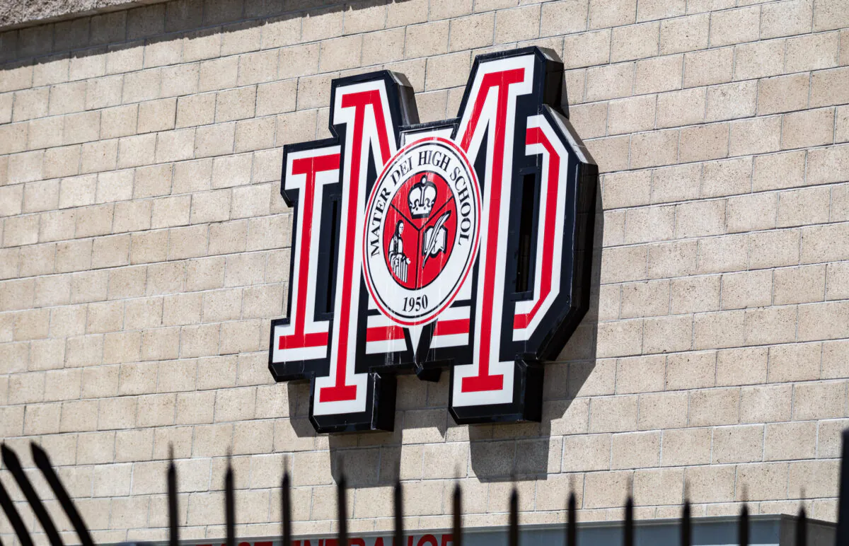 Mater Dei Highschool in Santa Ana, Calif., on May 10, 2022. (John Fredricks/The Epoch Times)