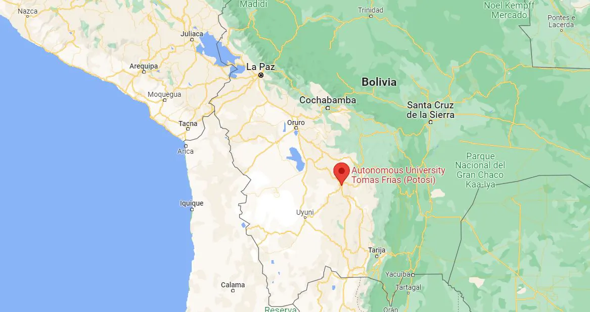 Tomas Frias University in Bolivia. (Screenshot/Google Maps)