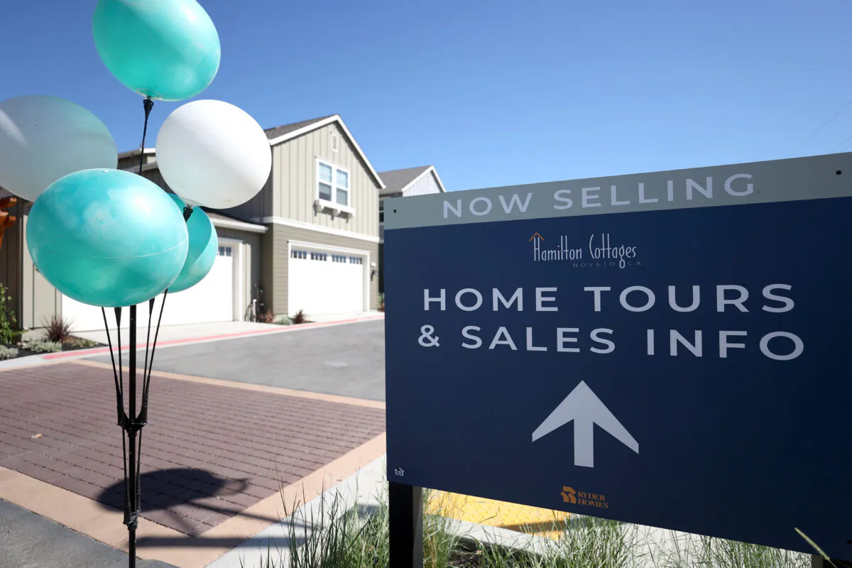 New homes for sale at Hamilton Cottages in Novato, Calif., on Sept. 24, 2020. (Justin Sullivan/Getty Images)