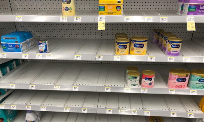 This empty shelf at a Walgreens store in Superior, Wis., is a sight that greets many parents across the country as the nationwide baby formula shortage continues. (Courtesy of Jessica Johnson)