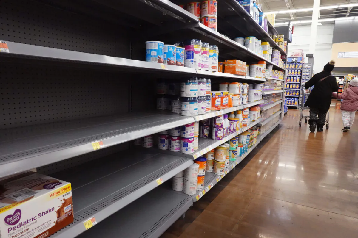 Baby formula is offered for sale at a big box store in Chicago on Jan. 13, 2022. (Scott Olson/Getty Images)