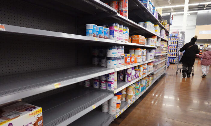 Baby formula is offered for sale at a big box store in Chicago on Jan. 13, 2022. (Scott Olson/Getty Images)