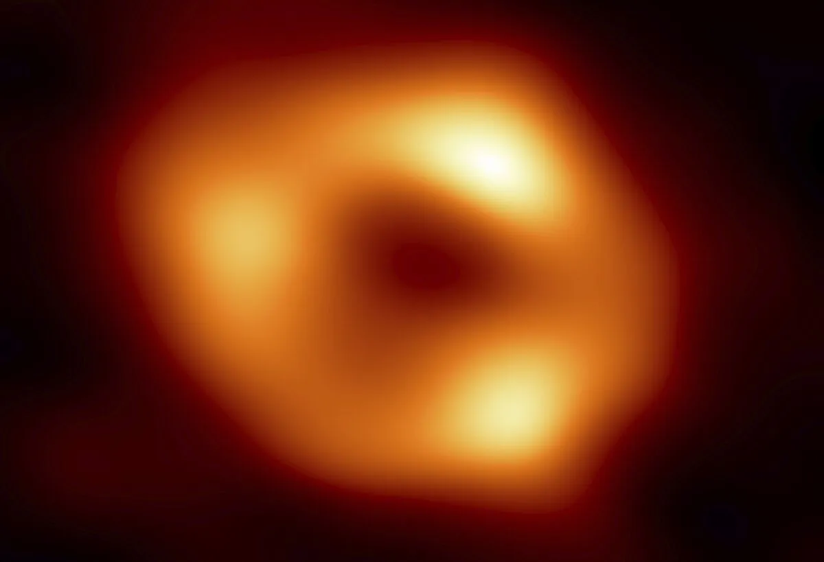 A black hole at the center of our Milky Way galaxy in an image released on May 12, 2022. (Event Horizon Telescope Collaboration via AP)