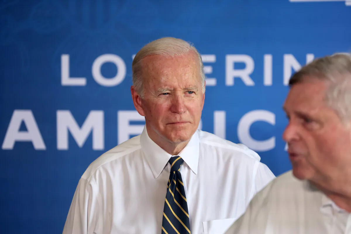 President Joe Biden visits Kankakee, Ill., on May 11, 2022. (Scott Olson/Getty Images)