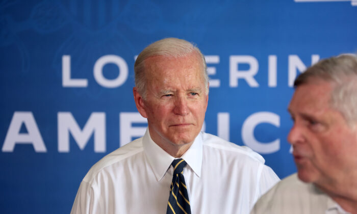 President Joe Biden visits Kankakee, Ill., on May 11, 2022. (Scott Olson/Getty Images)