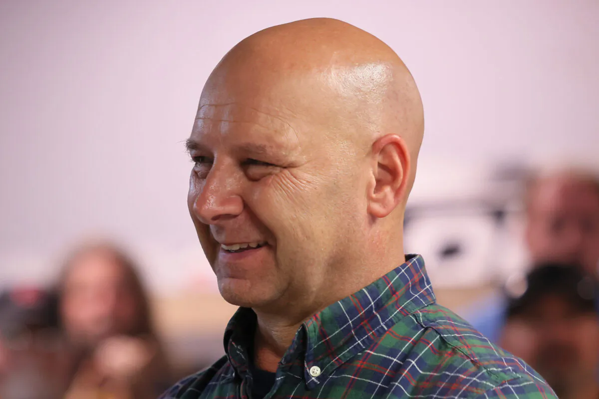 Pennsylvania Republican gubernatorial candidate Doug Mastriano speaks to a crowd in Lehighton, Pa., on May 13, 2022. (Michael M. Santiago/Getty Images)
