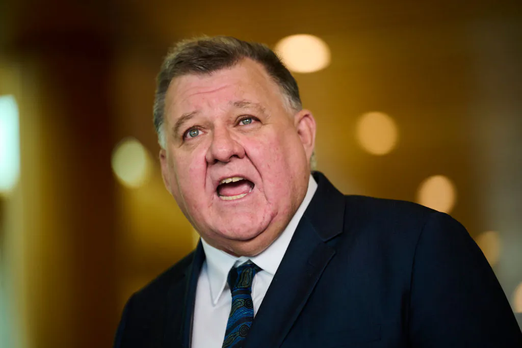 Craig Kelly announces his leadership of the United Australia Party at Parliament House in Canberra, Australia on Aug. 23, 2021. (Rohan Thomson/Getty Images)