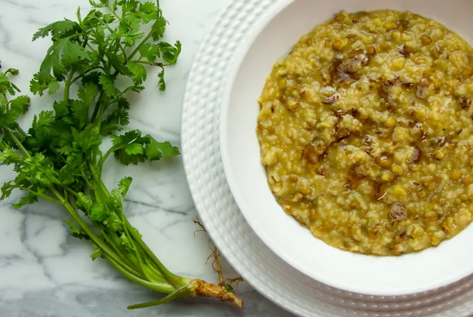 A bowl of Khichdi. (Courtesy of ButteredVeg.com)